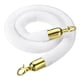 thumbnail image 1 of Uxcell 3.3 Feet White Velvet Stanchion Rope Crowd Control Barrier Rope with Snap Hooks, Golden, 1 of 6