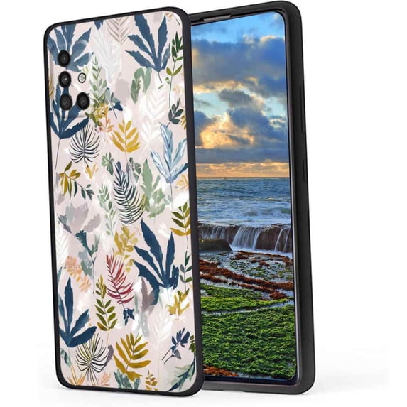 Leaves-171 Phone Case, Degined for Samsung Galaxy A71 4G Case Men Women, Flexible Silicone Shockproof Case for Samsung Galaxy A71 4G