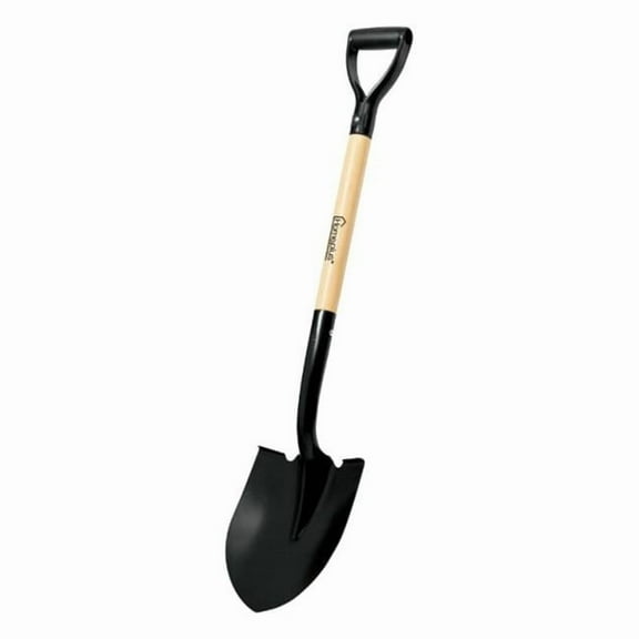 Home Plus 39 in. Steel Round Digging Shovel Wood Handle