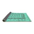 thumbnail image 2 of Ahgly Company Indoor Rectangle Oriental Turquoise Blue Industrial Area Rugs, 2' x 4', 2 of 4