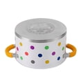 thumbnail image 2 of HausRoland Colorful Polka Dot Stockpot with Lid and Heat Resistant Silicone Grips 3.8-qt. (3.6 L) Stainless Steel Cooking Pot, 2 of 5