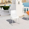 thumbnail image 4 of Compamia ISP049-WHI Vita Chaise avec Pieds en Aluminium - Blanc - Ensemble de 2, 4 of 6