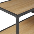 thumbnail image 5 of Pemberly Row 42" Metal and Wood Tiered Shelf Entry Table - Oak / Black, 5 of 5