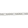 thumbnail image 2 of White Sterling Silver bracelet Chain style Figaro 7 in 6.75 mm, 2 of 4