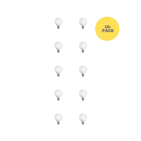 

Impressions Vanity Cool White Frosted 10 Pack Globe Bulbs LED Lights Bulbs for Vanity Mirror(6watts)