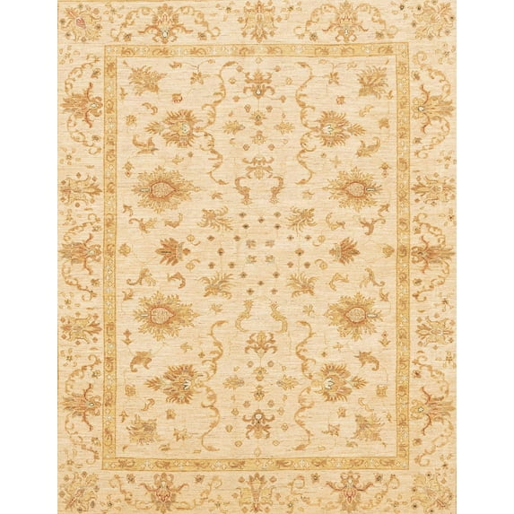 Ahgly Company Indoor Rectangle Abstract Orange Oriental Area Rugs, 4' x 6'