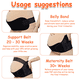 thumbnail image 3 of Faja de soporte para el embarazo, faja posparto para maternidad, alivia el dolor de espalda, pelvis y cadera. Ligera, transpirable y ajustable para la preparación del parto (negro, XXL)., 3 of 7