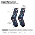 thumbnail image 2 of Rocae Colorful Flowers for Adult Socks Casual Athletic Stretchy Loose Socks for Women Men Non-Slip Middle Tube Socks, 2 of 6