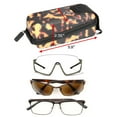 thumbnail image 2 of USA GEAR Hard Shell Glasses Case - Rugged Hard Case with Belt Loop & Carabiner - Tortoise Shell, 2 of 9