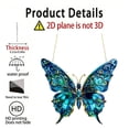thumbnail image 7 of Iridescent Blue Butterfly Acrylic Hanging Ornament, Flat Printed Wall Decor, Lightweight Art Pendant, Exquisite Home Gift for Living Room, Window and Wall Display, 7 of 7