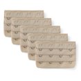 thumbnail image 1 of INSPIRE CHIC Women's 3 x 4 Hooks Bra Extender Extension Strap Multi Color Bra Band 5 Pcs Khaki, 1 of 5