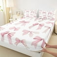 thumbnail image 3 of Manfei Cute Bow Tie 4 Pieces Queen Sheet Sets for Preppy Children Teens,Dreamy Princess Ultra Soft Flat Sheet,Polka Dots Queen Fitted Sheet,Lightweight Room Decor, 3 of 7