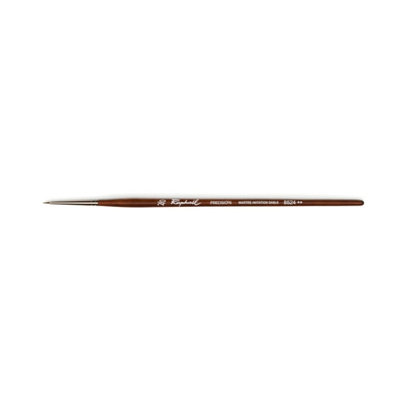 Raphael Precision Imitation Sable Brush, Retouching, Short Handle, 2/0