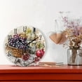 thumbnail image 5 of WOBOGO Fruit Basket with White Wine Wall Clock 10in Silent Mechanism Battery Operated Retro Style for Living Room Bedroom and Kitchen Gold Pointer, 5 of 10