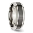 thumbnail image 4 of Chisel Stainless Steel Base with Brushed Black Ceramic Center Beveled Band, 4 of 7