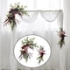 thumbnail image 4 of 2 piezas de arco de flores artificiales colgantes para arreglos florales decorativos. Vino rojo, 4 of 9