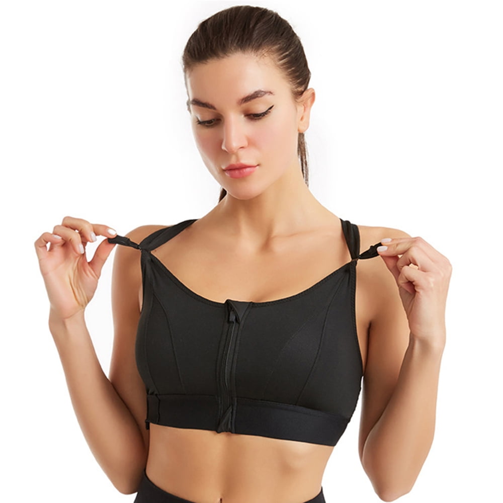 Special for Sports Maximum Impact Women's Zip Front Sports Bra Adjustable  Straps,Wirefree,Full Coverage(S-5XL)