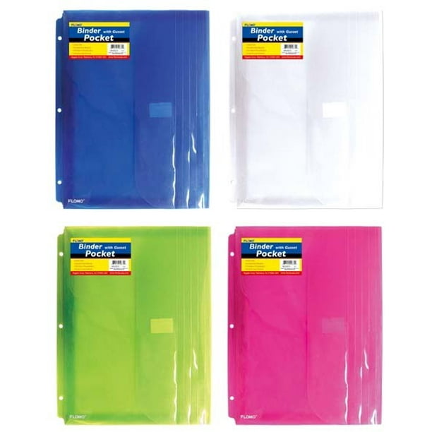 Plastic Binder Pocket with Gusset Case Pack 48