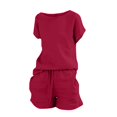 thumbnail image 2 of GZWYHT Ensembles Lounge pour Femmes Ensembles Confortables pour Femmes Vêtements Shorts pour Femmes Coton Lin Haut Rétro Mode Ensemble de Shorts à Cordon Ensembles Deux Pièces pour Femmes Ensembles Deux Pièces pour Femmes Été Rouge G, 2 of 3