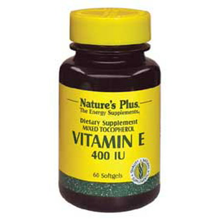Vitamine E 400 UI mixte Tocopherol Nature's Plus 60 Softgel