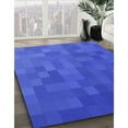 thumbnail image 2 of Ahgly Company Indoor Round Patterned Blue Ribbon Blue Area Rugs, 4' Round, 2 of 6