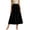 Black, variant on Beach Skirts for Women Midi Length Slim Fit Hawaiian Soft & Lightweigh Women's Flowy Handkerchief Hemline Midi Skirt