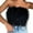 Black, variant on Fusipu Party Crop Top Sexy Fluffy Skin-touch Sleeveless Off Shoulder Lady Camisole Night Party Clothes