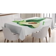 thumbnail image 1 of Ambesonne Avocado Tablecloth Rectangular Table Cover, Pastel Exotic Autumn, 52"x70", Brown and Emerald, 1 of 3