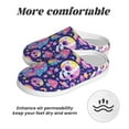 thumbnail image 6 of Daiia Skull colorful mushroom Print Women’s Fuzzy Slippers Memory Foam Lightweight House Shoes Cozy Loafer Flannel House Shoes-42/43, 6 of 7