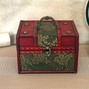 Rvaymup European Style Wooden Trunk for Collectibles Home Decoration and Small Objects