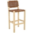 thumbnail image 5 of SAFAVIEH Sorrento Square Mid Back Counter Stool, Natural/Light Honey, 5 of 13