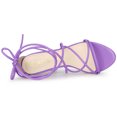 thumbnail image 4 of Sandalias de Tacón con tiras y cordones Allegra K lavanda 37, 4 of 5