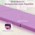 thumbnail image 4 of CL.HPAHKL Folding Gym Mat, Portable Exercise Tumbling Mats 2 Inch Thick Yoga Mat with Carrying Handles Tri-Fold Cheer Mats for MMA, Stretching Yoga Cheerleading Martial Arts, Purple, 4 of 7