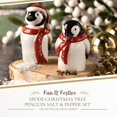 thumbnail image 2 of Spode Figura de pingüino de árbol de Navidad, juego de salero y pimentero de 2 piezas, incluye pingüinos de 4 pulgadas y 3,25 pulgadas, coctelera de mesa y cocina navideña, decoración festiva para el, 2 of 5