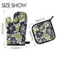thumbnail image 2 of Yayeee Oven Mitts and Pot Holder Set of 4 Heat Resistant Kitchen Gloves Baking Hot Pad, Retro Floral Pattern, 2 of 5