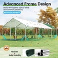 thumbnail image 6 of Quictent Premium Heavy Duty Chicken Coop with Waterproof Cover, Secure Outdoor Poultry Pen Run for 40+ Poultry, 0.78" Wire Gaps & Lockable Doors, 9x23x6.5FT, 6 of 9