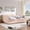Pink, variant on Harper & Bright Designs Queen Size Gingham Daybed with Storage Drawers, Linen Sofa Bed Frame with USB Port for Living Room and Bedroom, Navy