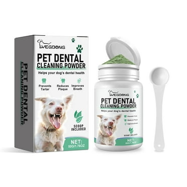 MUMQAQ Teeth Cleaning Powder For Dogs, Dental Cleaning Powder Remover For=Pets F2W5
