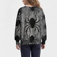 thumbnail image 4 of BaoFuBaoMei Boys Girls Sweatshirts Long Sleeve Halloween Spiderweb Cuffed Sleeve Pullover Tops Loose Crew Neck Fall Clothes for School Daily Wear Outdoor, 4 of 4