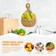 thumbnail image 2 of Woven Hamper Sundries Storage Container Countryside Style Fruit Basket Vegetable Basket Fruit Hanging Basket, 2 of 3