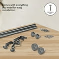 thumbnail image 6 of Ridicili 5/8 Inch Adjustable Double Drapery Curtain Rod Set with Rhombic Cylinder Finials, 5/8 Inch Front and 1/2 Inch Back Double Window Drapery Rod, 84"-120", Gun Metal, 6 of 6