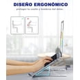 thumbnail image 3 of Soporte para computadora portátil, Soporte Laptop de Aluminio Base Plegable y Ajustable de 7 Niveles de Altura, Soporte Ergonómico de Tableta o Libros para Computadora Portátil Dentro de 18 ", 3 of 5