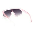 thumbnail image 4 of Kids Child Size Fashionable Flat Top Shield Plastic Pop Sunglasses Pink - Smoke, 4 of 4