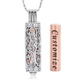 thumbnail image 2 of Tree of Life Cremation Jewelry Urn Necklace for Ashes with Glass & Tube Urn Necklaces for Ashes Memorial Pendant Locket Vertical Bar Keepsake Necklace for Women, 2 of 7