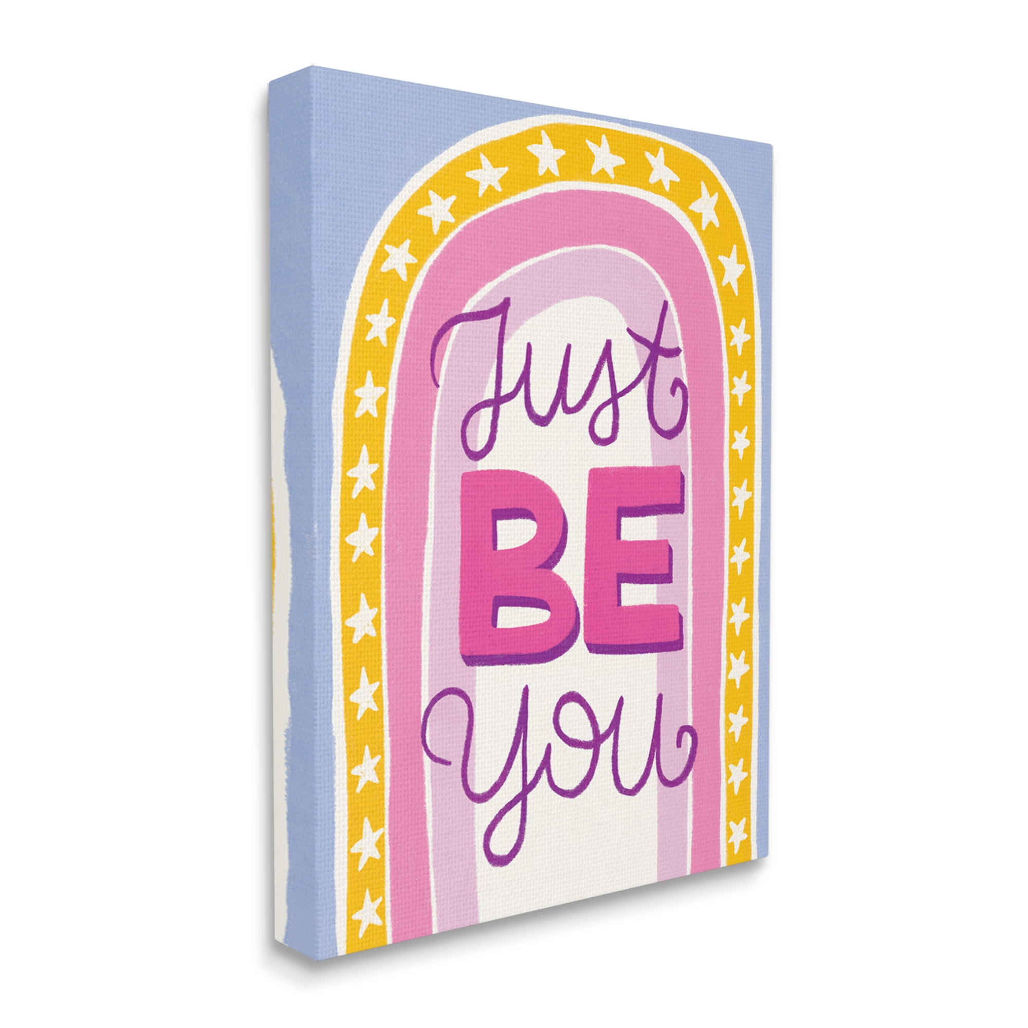 Stupell Industries Just Be You Inspirational Abstract Painting Gallery Wrapped Canvas Art Print Wall Art, 36 x 48