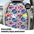 thumbnail image 4 of blue record rock Skull Mats Back Seat Protectors, Car Seat Protector Vehicle Organizers Waterproof Cover Back Seat Cover for Kids with 3 Storage Pockets 2 Pack, 4 of 5