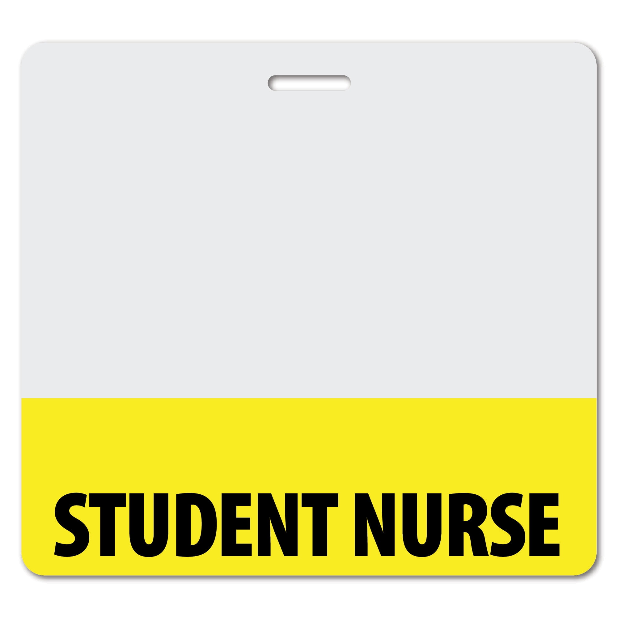 Student Nurse Badge Buddy - Purple with Medical Icons - Vertical Badge ID Card for Student Nurses - by BadgeZOO