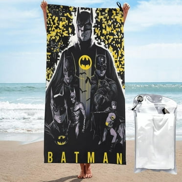 Batman Microfiber Beach Towel Oversized Lightweight Quick Dry Sand Free Large Towels for Swimming Pool Camping Beach Accessories Travel Things for Vacation Essentials Gift