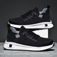 thumbnail image 6 of NOKIO Mens Hiking Sneakers S𝗅ip On Elastic Strap Sport Shoes Comfortable Soft Sole Running Shoes Breathable Knit Non-S𝗅ip Athlet𝗂c Shoes Wide Width Casual Walking Shoes for Back to College, 6 of 9