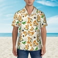 thumbnail image 4 of Fotbe Cute Puppy Hawaiian Shirt for Men Unisex Summer Beach Casual Short Sleeve Cotton Linen Button Down Shirts-Medium, 4 of 9
